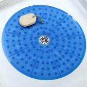 Essential Round Shower Mat (Blue)
