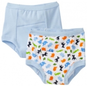 Green Sprouts Boys-baby Infant Training 2 Pack Underwear, Blue, 4T