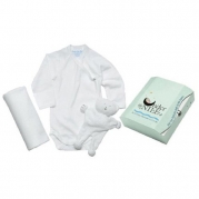 UNDER THE NILE APPAREL Unisex-baby Newborn Treasure Box Gift Set, White, 0-3 Months