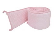 American Baby Company Heavenly Soft Minky Dot Portable and Mini Crib Bumper, Pink Puff