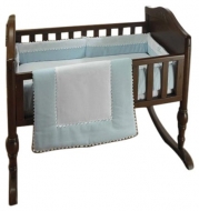 Baby Doll Bedding Ric Rac Port-a-Crib Set, Blue