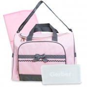 Gerber Duffel Style Diaper Tote Bag, Pink