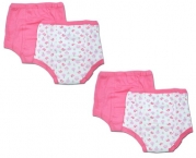 Gerber Girls 4 Pack Training Pants, Pink, 2T