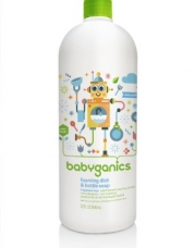BabyGanics Foaming Dish Soap Refill, Fragrance Free, 32 fl. oz. (Pack of 2), Packaging May Vary