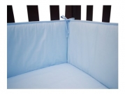 American Baby Company 100% Cotton Percale Portable/Mini Crib Bumper, Blue