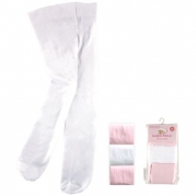 3-Pack Tights for Baby, Pink-White, 18-24 months