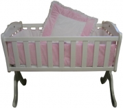 Baby Doll Bedding Snuggle Diamond Minky Cradle Bedding Set, Pink