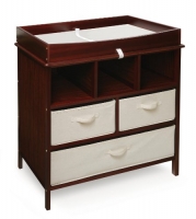 Badger Basket Company Estate Baby Changing Table, Cherry