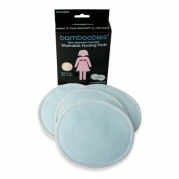 Bamboobies 2 Pair Pack Overnight Washable Nursing Pads with Milk-proof Backing