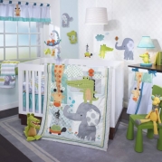 Lambs & Ivy Crib Bedding Set, Yoo-Hoo, 4 Piece