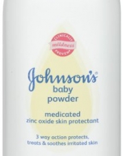 Johnson's Baby Powder, Pure Cornstarch, Medicated, 15 Ounce (Pack of 2)