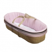 Baby Doll Bedding Hotel Style Moses Basket, Pink