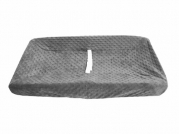 American Baby Company Heavenly Soft Minky Dot Fitted Contoured Changing Pad Cover, Gray Puff