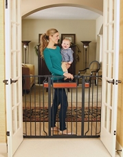 Regalo Home Accents Extra Tall Walk Thru Gate, Hardwood and Steel