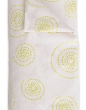 BRICA Fold 'n Go Travel Bassinet Standard Fitted Sheet, White/Green by Brica