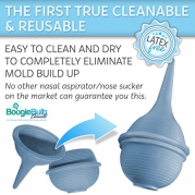 BoogieBulb® - The First True Cleanable & Reusable Baby Nasal Aspirator Syringe - Hospital Medical Grade Nose Suction - No More Wasting Countless Bulbs! - The Ultimate Baby Booger Sucker - BPA FREE - 100% Snot Sucking Satisfaction Guaranteed!