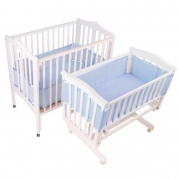 BreathableBaby Breathable Mesh Liner for Portable and Cradle Cribs, Blue by BreathableBaby