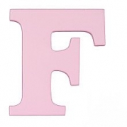 Wooden Letter F Color: Pink
