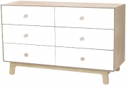 Oeuf Merlin 6 Drawer Dresser with Sparrow Base - Birch