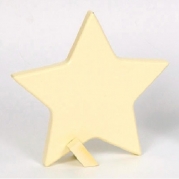8-Inch Wood Letter Yellow Star Hangs or Stands