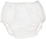 Dappi Waterproof 100% Vinyl Diaper Pants, 3Pack, White, Large