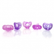 The First Years Gumdrop Newborn Pacifiers, Pink/Purple, 5-Count