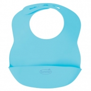 Summer Infant Bibbity Rinse and Roll Portable Bib, Blue
