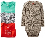 Carter's Baby Girls' 4 Pack Animal Print Bodysuits (Baby) - Assorted - Newborn