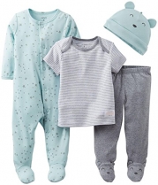 Carter's Baby Boys' 4 Piece Layette Set (Baby) - Blue - 3 Months