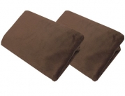 American Baby Company Heavenly Soft Flat Pad Changing Table Cover, 2 Pack - Chocolate