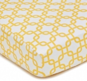 American Baby Company 100% Cotton Percale Fitted Crib Sheet, Golden Yellow Twill Gotcha
