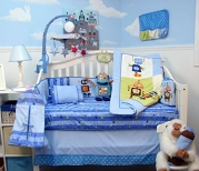 SoHo Mechanical Heros Baby Crib Nursery Bedding Set 14 pcs