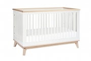 Babyletto Scoot 3-in-1 Convertible Crib, White/Washed Natural