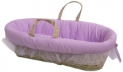 Baby Doll Bedding Fluffy Moses Basket, Lilac