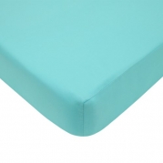 American Baby Company 100% Cotton Percale Fitted Crib Sheet, Aqua
