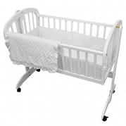 American Baby Company Heavenly Soft Minky Dot 3-Piece Cradle Set, White