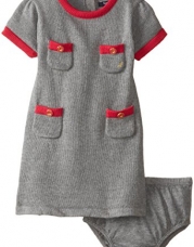 Nautica Baby-Girls Infant Sweater Pocket Dress, Grey Heather, 18 Months