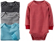 Carter's Baby Boys' 4 Pack Striped Bodysuits (Baby) - Assorted - 12 Months