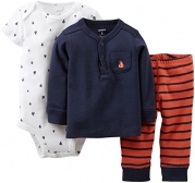 Carter's Baby Boys' 3 Piece Layette Set (Baby) - Navy - 6 Months