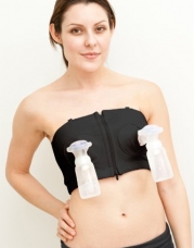 Simple Wishes Hands Free Breastpump Bra, Black, XS to L