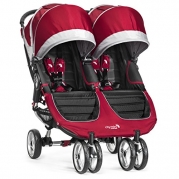 Baby Jogger City Mini Double Stroller, Crimson/Gray