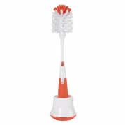 OXO Tot Bottle Brush with Nipple Cleaner and Stand, Orange
