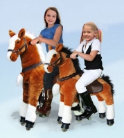 UFREE Horse, Action Pony, Ride on Toy, Medium Moving Rocking Horse, Giddyup, Go Go, Pony 36 Unique Gift for Age 3-9 Yearss(Mane&Tail Color: White)