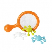 Boon Water Bugs Floating Bath Toys with Net,Orange