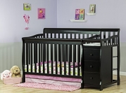 Dream On Me 5 in 1 Brody Convertible Crib with Changer, Black