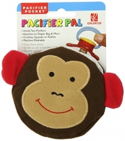 J.L. Childress Pacifier Pal Pacifier Pocket, Monkey