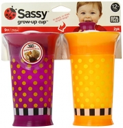 Sassy 2 Count Grow Up Cup, Purple/Orange, 9 Ounce (Discontinued by Manufacturer)