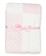 Spasilk Baby-Boys Newborn Minky Raised Dot Blanket with Satin Trim, Pink, 30 Inchx40 Inch