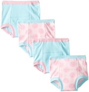 Gerber Baby-Girls Infant 4 Pack Training Pants Polka Dots, Pink, 18 Months