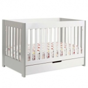 Babyletto Mercer 3-in-1 Convertible Crib in Grey/White